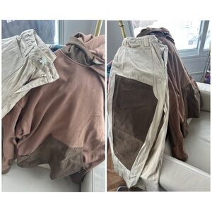 Two-Tone Brown and Tan Pants & Jacket, Liquid Lagoon